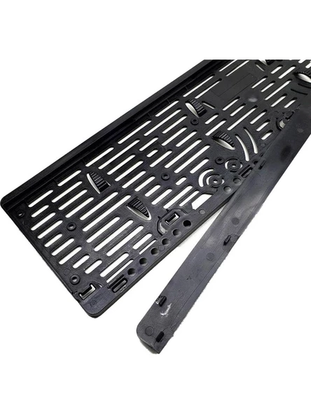 Türkiye Yazılı Plastik Plakalık Plaka Altlığı Çıtalı 2'li Sarı - 2