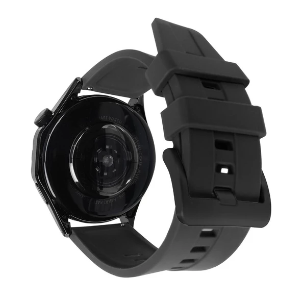 HT04 Akıllı Saat Siyah Silikon Kordon Çinko Alaşım Kasa - 11