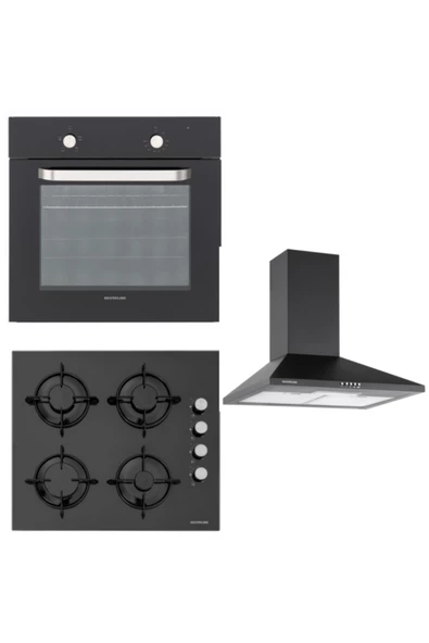 Silverline Siyah Ankastre Set Bo6275b01 - Cs5349b01 - 2240 Conic ürün görseli 1