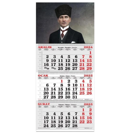 Keskin Color Denizci Takvimi Atatürk-1 2025 Spiralli