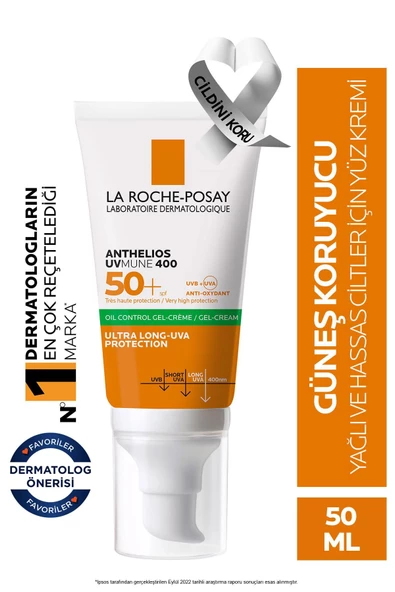 La Roche Posay La Roche-posay Anthelios Uvmune Oil Control Spf 50+ Yağlı Ciltler Için Yüz Güneş Kremi