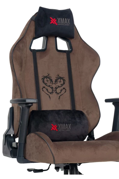 XMAX Rio Balerion Komple Baby Face Terletmez Kumaş Ultra Hissiyat Profesyonel Kahverengi Oyuncu Koltuğu