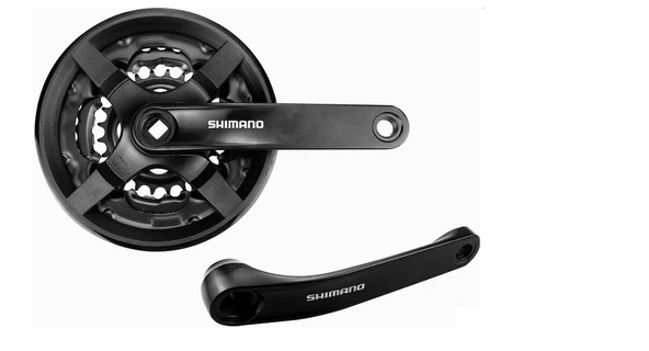 Shimano FC-TY301 170mm 42T 6-7-8V 3lü Aynakol Kapaklı Siyah