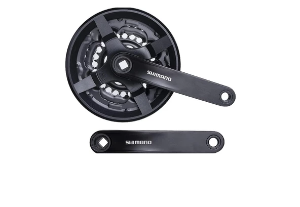 Shimano FC-TY301 170mm 42T 6-7-8V 3lü Aynakol Kapaklı Siyah - 3