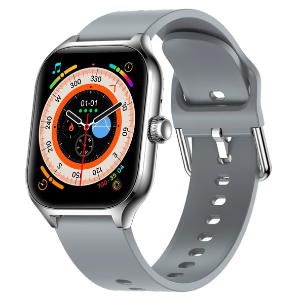 Fit7 Akıllı Saat Alüminyum Kasa Spor Silikon Kordon - 10