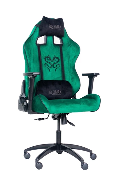 XMAX Rio Balerion Komple Baby Face Terletmez Kumaş Ultra Hissiyat Profesyonel Yeşil Oyuncu Koltuğu - Resim 4