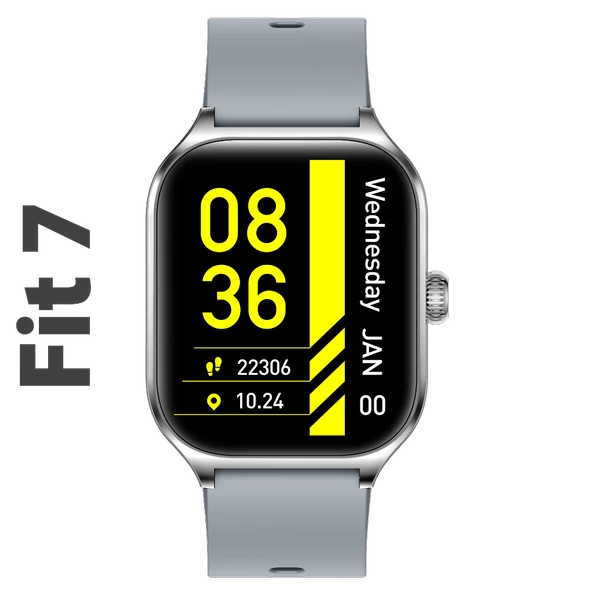 Fit7 Akıllı Saat Alüminyum Kasa Spor Silikon Kordon - 8