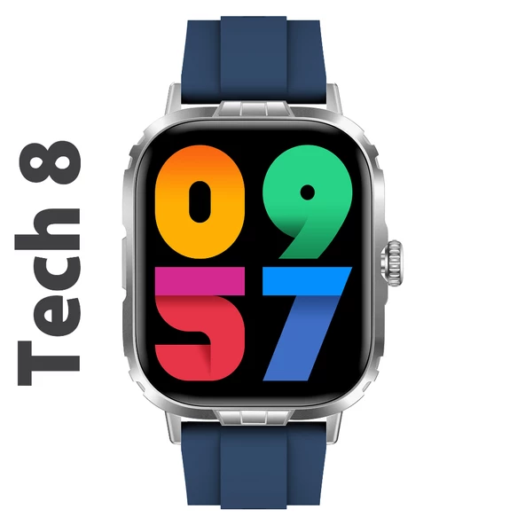 Tech8 Akıllı Saat Alüminyum Kasa Spor Silikon Kordon - 6