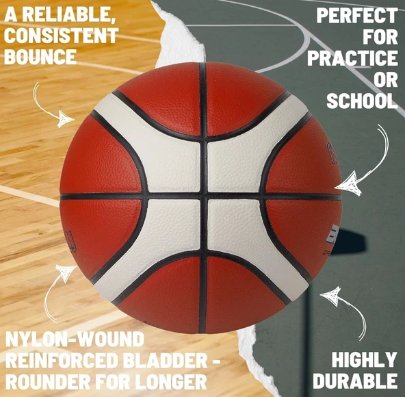 Molten BG3000 İç Mekan Dış Mekan Suni Deri Basketbol Topu 6 Numara - 5