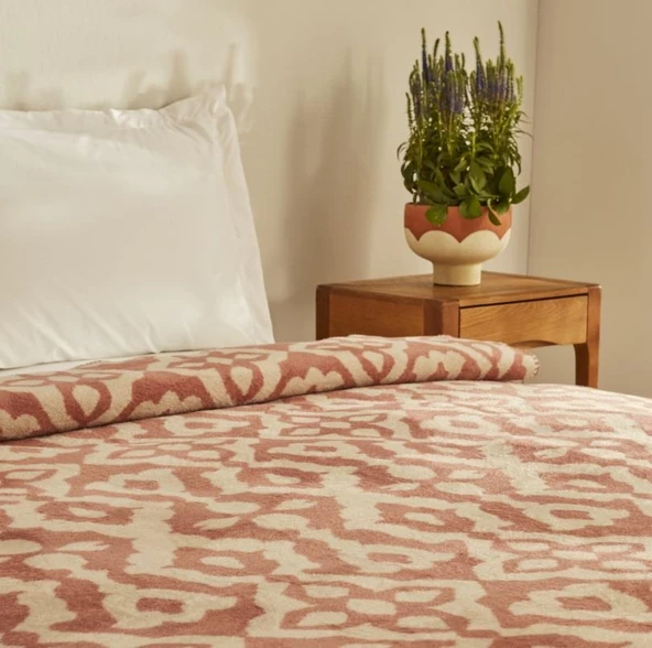 Karaca Home Rina Pembe Tek Kişilik Pamuklu Battaniye - 4