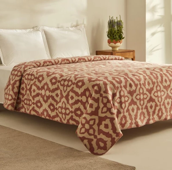 Karaca Home Rina Pembe Tek Kişilik Pamuklu Battaniye - 2