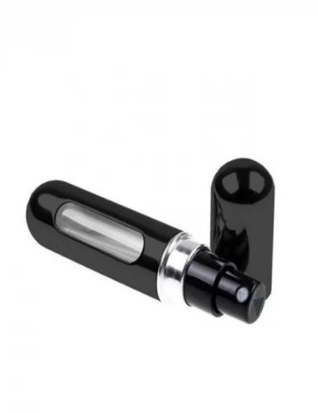 Siyah Cep Parfüm Şişesi Doldurulabilir Mini 5 ML - 3