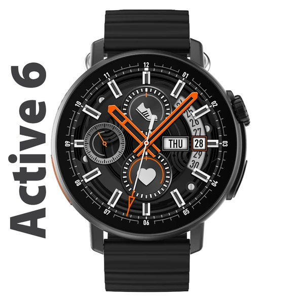 Active6 Akıllı Saat Yuvarlak Alüminyum Kasa Spor