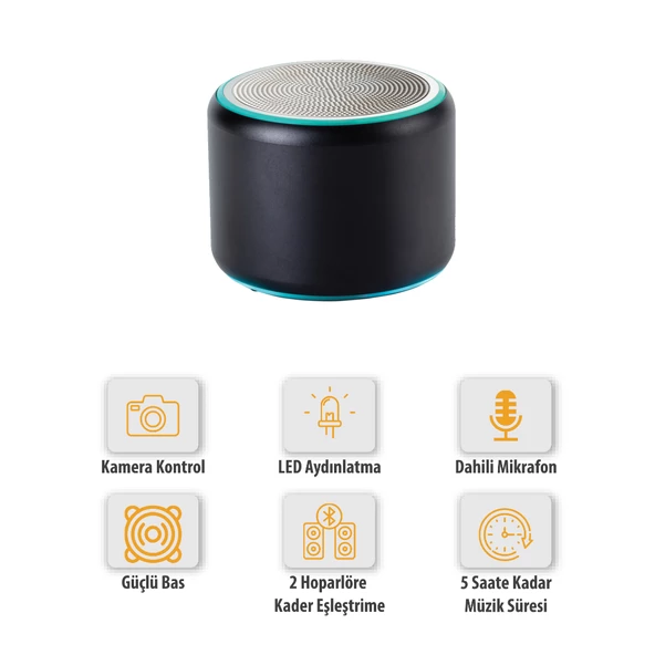 Mini S 5W Bluetooth Hoparlör Kablosuz - 2