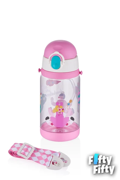 Vagonlife Diller 520 ML Kalın Pipetli Tritan Su Matarası -Taşıma Askılı-Okul Çocuk Matarası -FFD2408 - 7