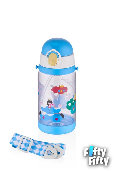 Vagonlife Diller 520 ML Kalın Pipetli Tritan Su Matarası -Taşıma Askılı-Okul Çocuk Matarası -FFD2408 - 3