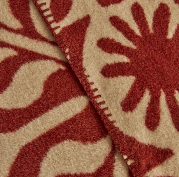 Karaca Home Velma Terra Cota Çift Kişilik Pamuklu Battaniye - 5