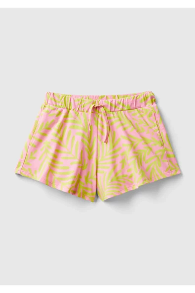 Unıted Colors Of Benetton Kız Çocuk Desenli Şort 3M39C902M - Resim 2