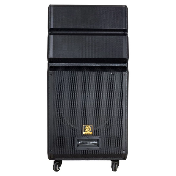 Shile SL-1612B İki El Mikrofonlu Kumandalı Usb+Sd+BT+FM Taşınabilir Hoparlör - 1