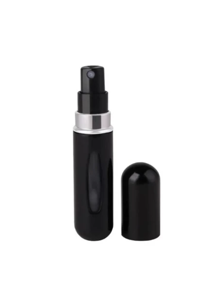 Siyah Cep Parfüm Şişesi Doldurulabilir Mini 5 ML - 4