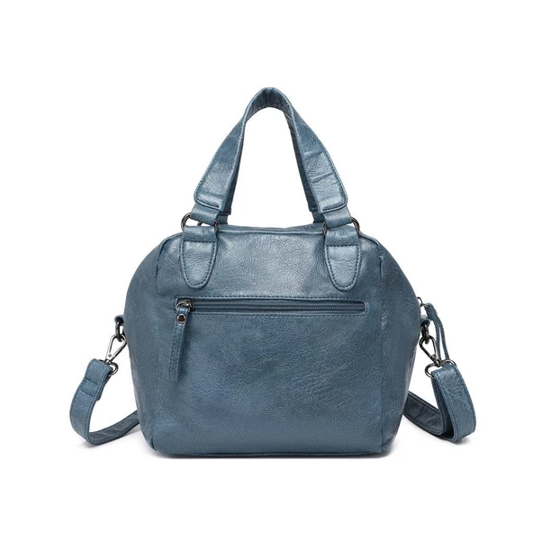 Yıkama Deri Askılı Kadın El Çantası 21-K Barcelona 1905 - Resim 11