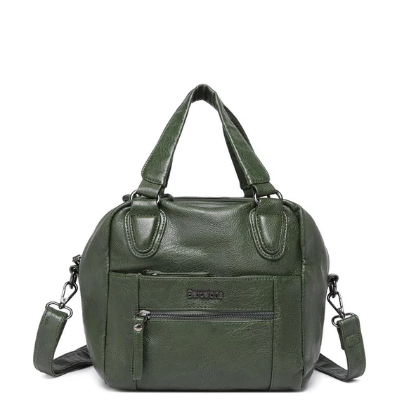 Yıkama Deri Askılı Kadın El Çantası 21-K Barcelona 1905 ürün görseli