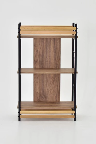 VİLİNZE Rafito Metal & Ahşap Bohem 3 Raflı MDF Çok Amaçlı Mutfak Rafı - 30*100 cm - 4