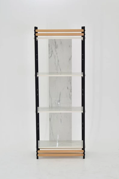 VİLİNZE Rafito Metal & Ahşap Bohem 4 Raflı MDF Çok Amaçlı Mutfak Rafı - 30*160 cm - 4