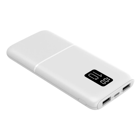 Led Ekranlı Slim 10000mAh Powerbank Taşınabilir Şarj Cihazı Type-C / 2 USB / 3 Port Çıkış / Output 2.1A - 11