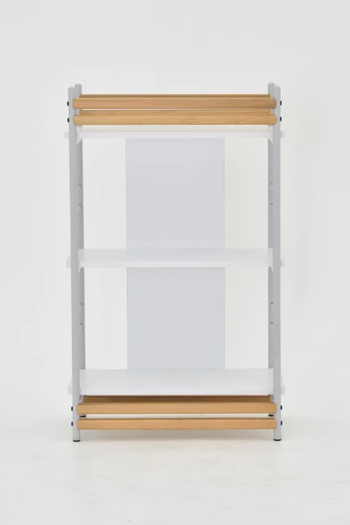 VİLİNZE Rafito Metal & Ahşap Bohem 3 Raflı MDF Çok Amaçlı Mutfak Rafı - 30*100 cm - 4