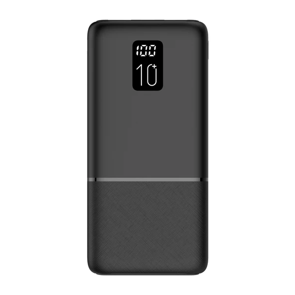 Led Ekranlı Slim 10000mAh Powerbank Taşınabilir Şarj Cihazı Type-C / 2 USB / 3 Port Çıkış / Output 2.1A