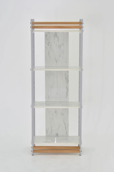 VİLİNZE Rafito Metal & Ahşap Bohem 4 Raflı MDF Çok Amaçlı Mutfak Rafı - 30*160 cm - 4