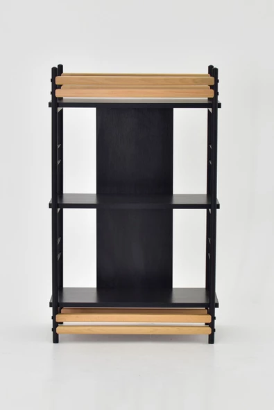 VİLİNZE Rafito Metal & Ahşap Bohem 3 Raflı MDF Çok Amaçlı Mutfak Rafı - 30*100 cm - 4