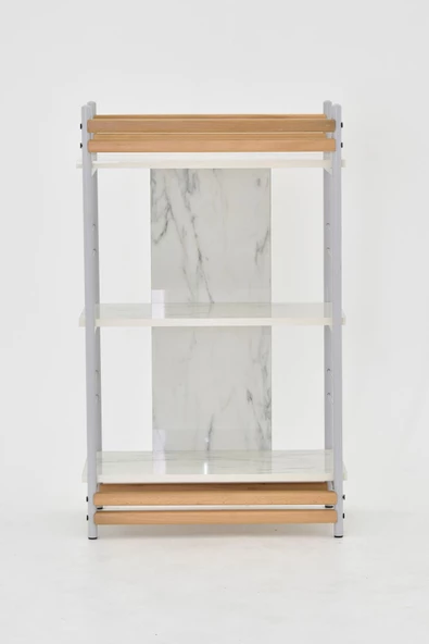 VİLİNZE Rafito Metal & Ahşap Bohem 3 Raflı MDF Çok Amaçlı Mutfak Rafı - 30*100 cm - 4