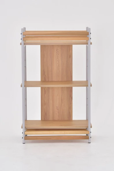 VİLİNZE Rafito Metal & Ahşap Bohem 3 Raflı MDF Çok Amaçlı Mutfak Rafı - 30*100 cm - 4