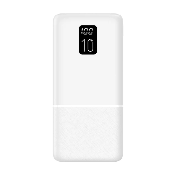 Led Ekranlı Slim 10000mAh Powerbank Taşınabilir Şarj Cihazı Type-C / 2 USB / 3 Port Çıkış / Output 2.1A - 7