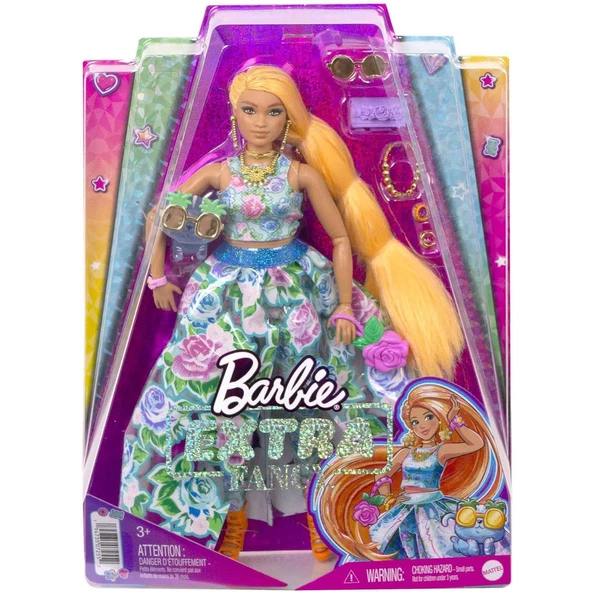 Orjinal Barbie Extra Çiçekli Kostümlü Barbie Extra ve Yavru Kedisi - Resim 5