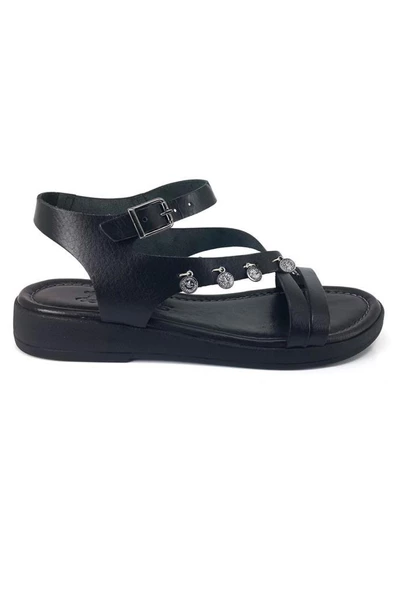 Venüs 21983303 Hakiki Deri Ortopedik Kadın Sandalet - Resim 2