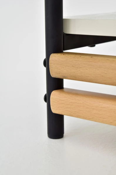 VİLİNZE Rafito Metal & Ahşap Bohem 3 Raflı MDF Çok Amaçlı Mutfak Rafı - 30*100 cm - 6