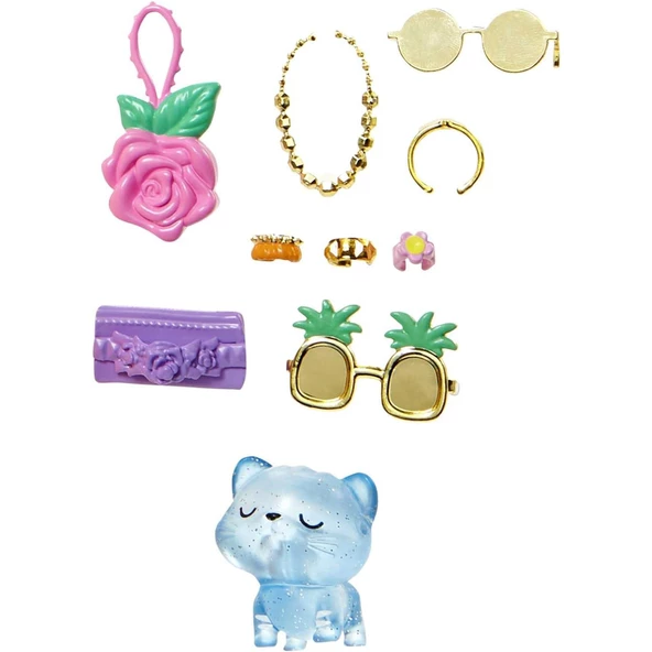 Orjinal Barbie Extra Çiçekli Kostümlü Barbie Extra ve Yavru Kedisi - Resim 4