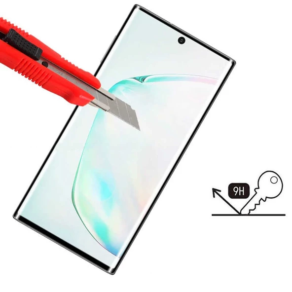 Samsung Galaxy Note 10 Plus - Ekran Koruyucu Kavisli Full Yapışkanlı Cam Ekran Koruyucu - 2