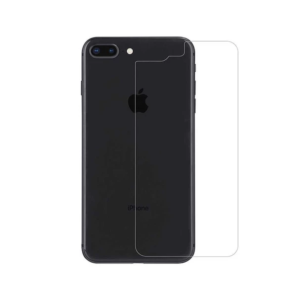 Apple iPhone 8 Plus - Arka Kasa Koruyucu Back Maxi Glass Temperli Cam Arka Koruyucu