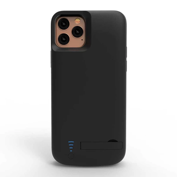 Apple iPhone 11 Pro - Şarjlı Kılıf Standlı Led Göstergeli Powerbank Kılıf