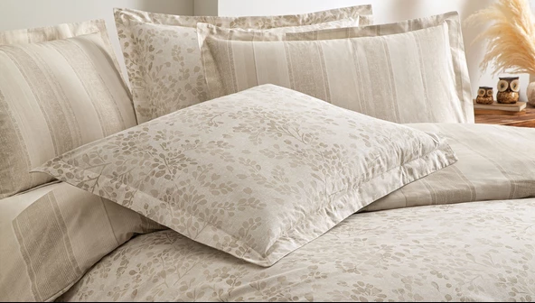 Puffy Floyd Tek Kişilik Ranforce Nevresim Takımı - Bej - Resim 3