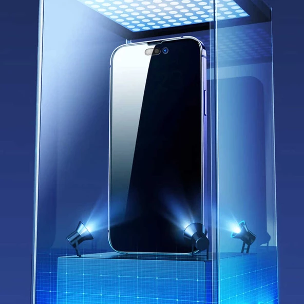 Apple iPhone 16 Pro - Ekran Koruyucu Kor Privacy Hayalet Cam Ekran Koruyucu - 3