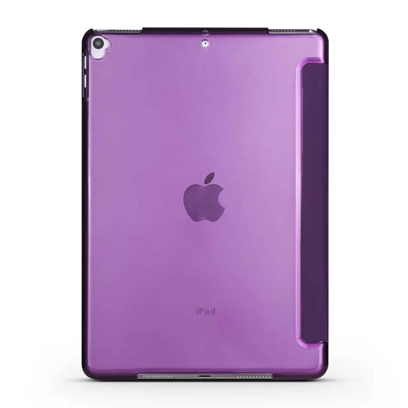 Apple iPad 10.2 2021 (9.Nesil) - Tablet Kılıfı Smart Cover Standlı 1-1 Kılıf - Resim 4