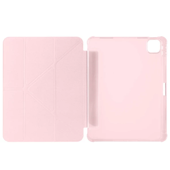 Apple iPad Air 11 2024 - Tablet Kılıfı Kalem Bölmeli Korumalı Standlı Tri Folding Kılıf - Resim 7