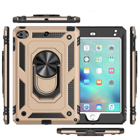 Apple iPad Mini 4 - Tablet Kılıfı Koruyucu Çift Katman Vega Kapak - Resim 4