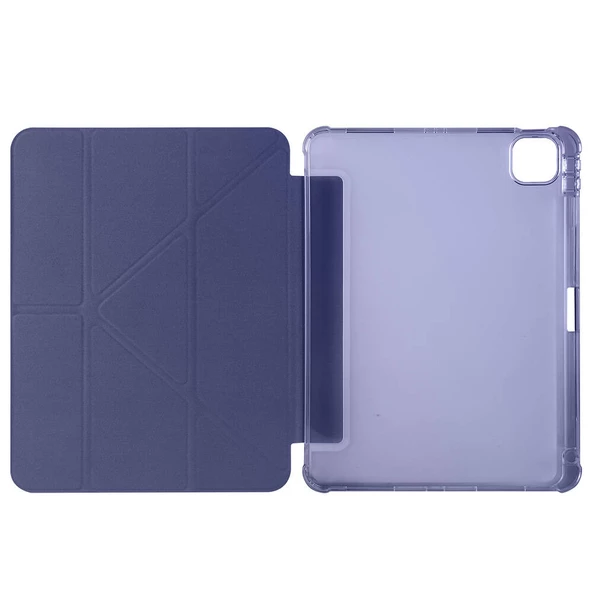 Apple iPad Air 11 2024 - Tablet Kılıfı Kalem Bölmeli Korumalı Standlı Tri Folding Kılıf - Resim 5