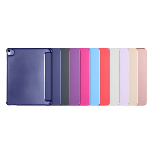 Apple iPad Air 13 2024 - Tablet Kılıfı Smart Cover Kalem Bölmeli Standlı 1-1 Kılıf - 4